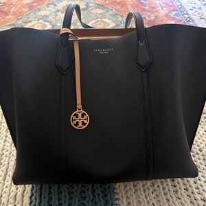 Tory Burch Black and Tan Tote